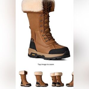UGG Adirondack Tall XXV waterproof cuffable Chestnut and Black Winter Boots